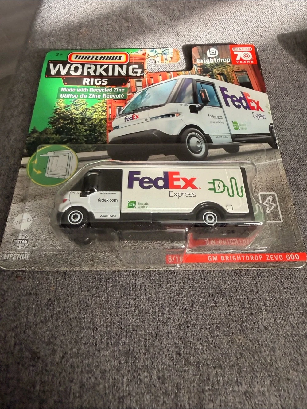 Matchbox Match FedEx White Electric Delivery Van Toy